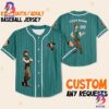 Personalize Disney Tangled Prince Flynn Rider Cyan Baseball Jersey