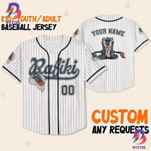 Personalize Disney The Lion King Rafiki Striped Baseball Jersey