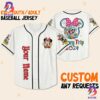 Personalize Disneyland Minnie Mouse Vintage Disney Characters Baseball Jersey