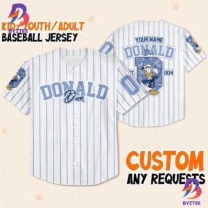 Personalize Donald Duck 1934 Custom Disney Baseball Jersey