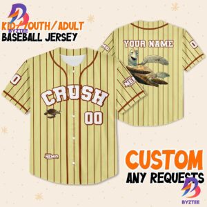 Personalize Finding Nemo Crush Sea Turtle Jersey Disney Baseball Jersey
