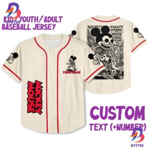 Personalize Jersey Mickey Bad Jersey Disney Baseball Jersey