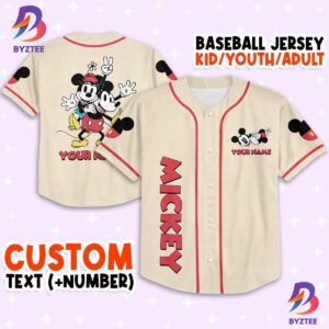 Personalize Jersey Mickey Love Jersey Sports Disney Baseball Jersey