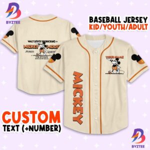 Personalize Jersey Mickey Vintage Jersey Disney Baseball Jersey