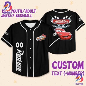 Personalize Light Mcqueen Speed Custom Baseball Jersey