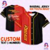 Personalize Lightning Mcqueen Red Black Disney Baseball Jersey