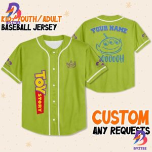 Personalize Little Alien Toy Story Baseball Jersey