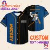 Personalize Mickey Baseball Blue Black Custom Baseball Jersey