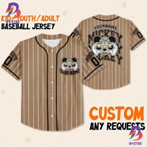 Personalize Mickey Mouse Safari Custom Name Disney Baseball Jersey
