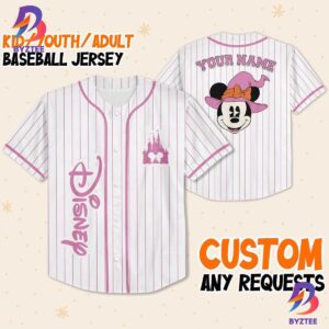 Personalize Minnie Mouse Halloween Magic Kingdom Disneyland Baseball Jersey