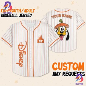 Personalize Pluto Dog Halloween Magic Kingdom Disneyland Baseball Jersey