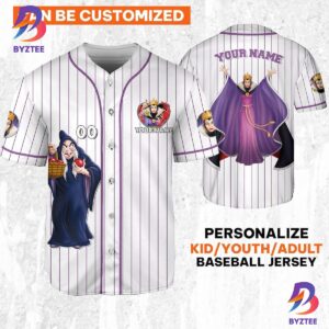 Personalize Snow White And The Seven Dwarfs Evil Queen Baseball Jersey
