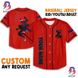 Personalize Spider Man Across The Spider Verse Acrobatic Baseball Jersey