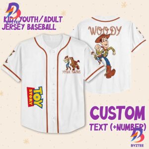 Personalize Toy Story Woody Sheriff Disney Baseball Jersey