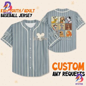 Personalize Vintage Dog Walt Disney World Baseball Jersey