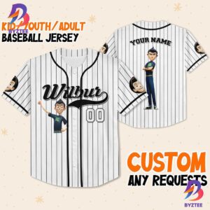 Personalize Wilbur Robinson Black White Meet The Robinsons Baseball Jersey