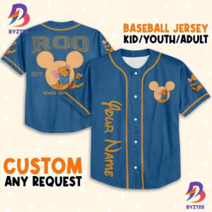 Personalize Winnie The Pooh Roo Baseball Jersey