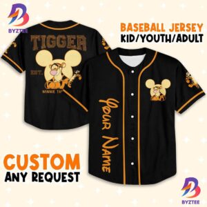 Personalize Winnie The Pooh Tigger Baseball Jersey