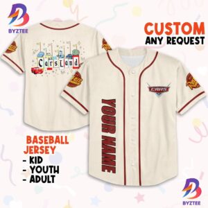 Personalized Cars Land Love Life Style Custom Text Baseball Jersey