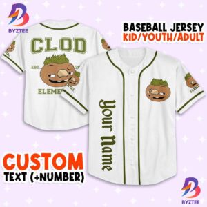 Personalized Disney Pixar Elemental Clod Baseball Jersey