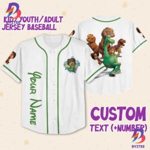 Personalized Disney The Good Dinosaur Characters Baseball Jersey