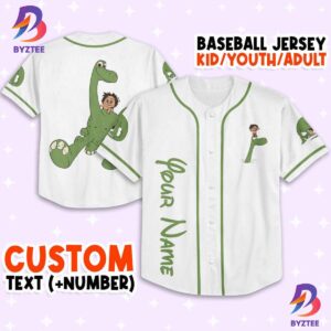 Personalized Disney The Good Dinosaur Spot And Arlo Baseball Jersey