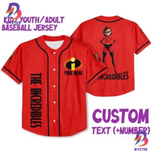 Personalized Disney The Incredibles Elastigirl Baseball Jersey