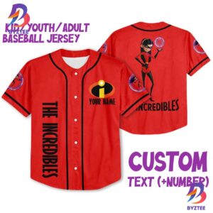 Personalized Disney The Incredibles Violet Parr Baseball Jersey