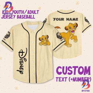 Personalized Disney The Lion King Baby Simba Custom Baseball Jersey
