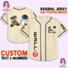 Personalized Disney Wall E Black Color Baseball Jersey