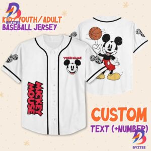 Personalized Mouse Head Character Baseball Jersey