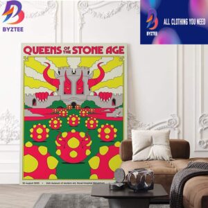 Queens Of The Stone Age Dublin The End Is Nero Tour 2025 Event Poster At Irish Museum of Modern Art Royal Hospital Kilmainham In IE On August 20th 2025 Home Decor Poster Canvas