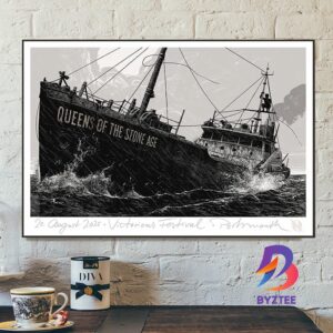 Queens Of The Stone Age QOTSA Portsmouth 2025 Poster The End Is Nero World Tour At Victorious Festival In UK On August 22 2025 Poster Canvas Home Decor