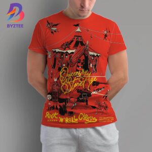 Queens Of The Stone Age QOTSA Sheffield 2025 The End Is Nero Rock N Roll Circus Poster At Don Valley Bowl In UK On August 27 2025 All Over Print Shirt