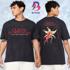 Queens Of The Stone Age Riga 2025 The Catacombs Tour Poster At Arena Riga In Latvia On August 1 2025 Two Sided Essential T-Shirt