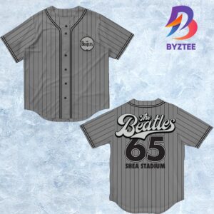 The Beatles 65 Shea Stadium Celebrate 60th Anniversary At Shea Stadium On August 15 1965 Baseball Jersey