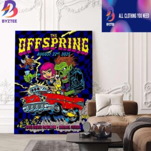 The Offspring Concert Poster August 22 2025 Supercharged Worldwide In ’25 At Dos Equis Pavilion Dallas Texas Poster Canvas Home Decor