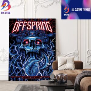 The Offspring Poster Show Supercharged Worldwide In ’25 Tour August 17 2025 At Hollywood Casino Amphitheatre Maryland Heights MO Poster Canvas Home Decor