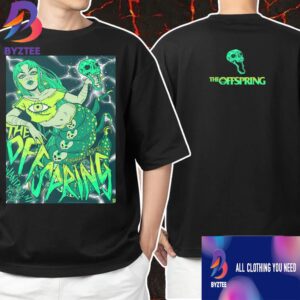 The Offspring Poster Show Supercharged Worldwide Tour August 3 2025 Northwell At Jones Beach Theater Artwork By Lauren YS Unisex T-Shirt
