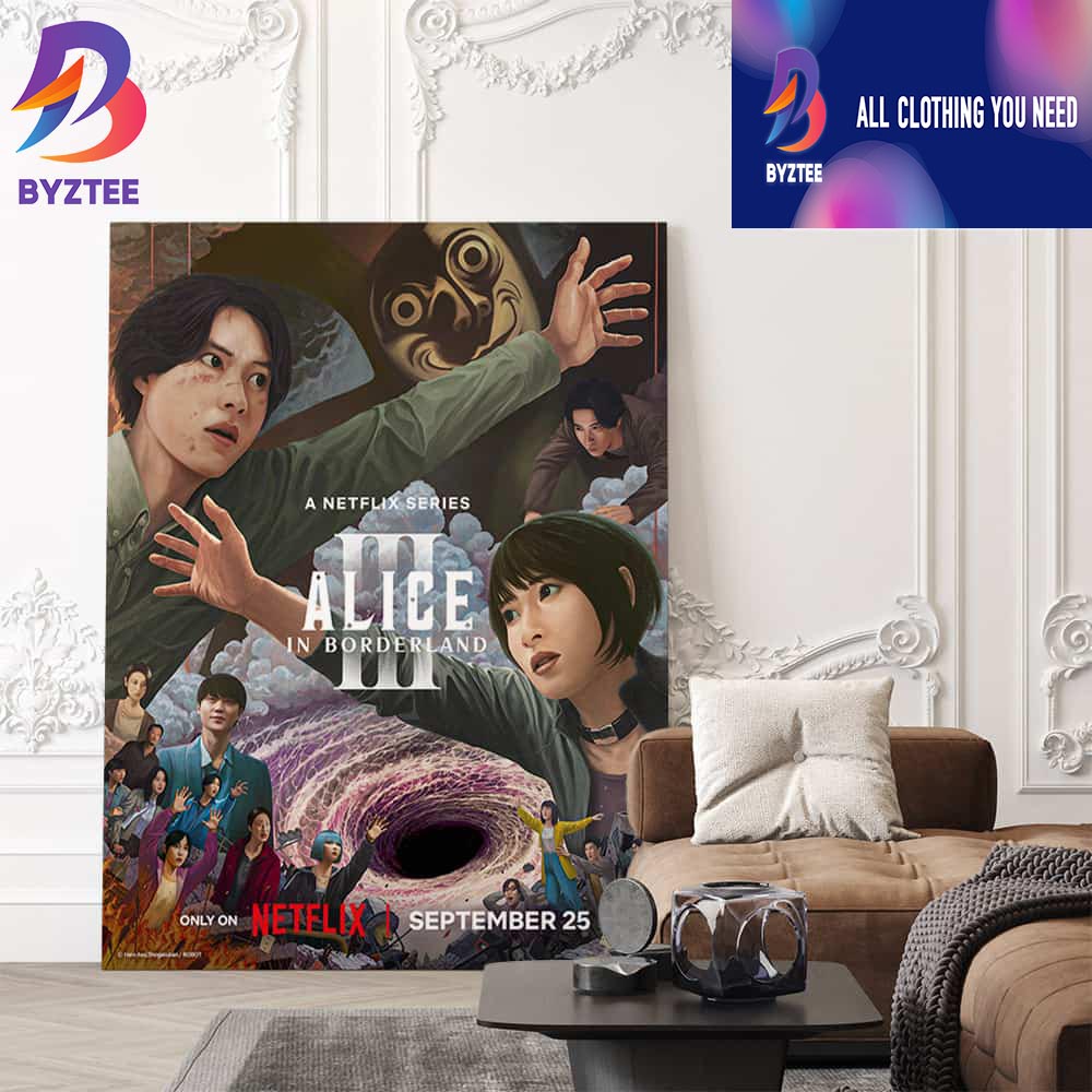 With Usagi Missing Arisu Must Return To Borderland With New Players Re-enter On September 25 2025 Alice In Borderland Season 3 Potrait Poster Movie Netflix Poster Canvas Home Decor