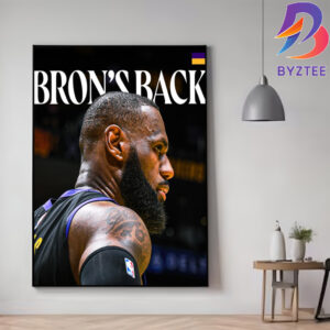 Los Angeles Lakers Lebron James Bron’s Back Canvas Poster