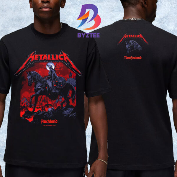 Metallica M72 Auckland New Zealand Venue Tee At Eden Park On 19 November 2025 Art By Ken Taylor Shirt