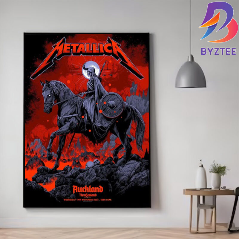 Metallica M72 Auckland Pop Up Shop Exclusive Poster At Eden Park