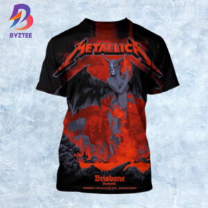 Metallica M72 Brisbane Australia Venue Poster By Ken Taylor Pop Up Shop At Suncorp Stadium On 12 November 2025 AOP Shirt