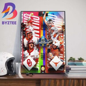 2024 NCAA Womens College World Series Finals Is Set Oklahoma Sooners Softball Vs Texas Longhorns Softball Wall Decor Poster Canvas