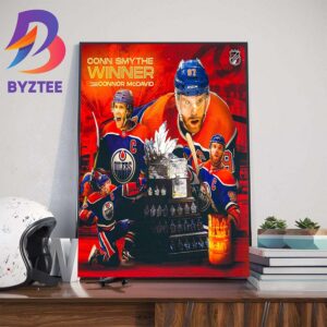 2024 Stanley Cup Finals MVP Conn Smythe Trophy Winner Is Connor McDavid Wall Decor Poster Canvas