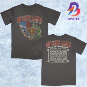 2025 Outside Lands Festival Official Merch Bear Event Tee At Golden Gate Park In San Francisco California On August 8-10 2025 Two Sided Shirt