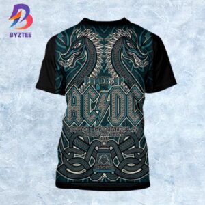 ACDC Gothenburg 2025 PWR UP Power Up Tour Concert Poster At Ullevi Stadium In Sweden On July 28 And August 1 2025 All Over Print Shirt