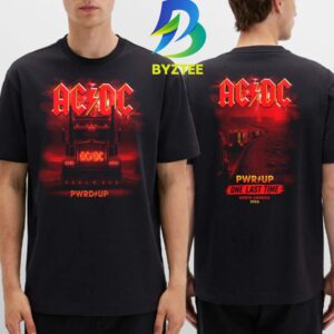 ACDC Merch PWR Up North America Tour  One Last Time 2026 Two Sided T-Shirt