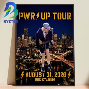ACDC PWR Up Tour NGR Stadium August 31th 2026 Home Decor Poster Canvas